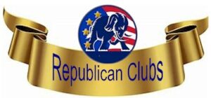 The Gold and Red, White, Blue Logo of the GOP Clubs.