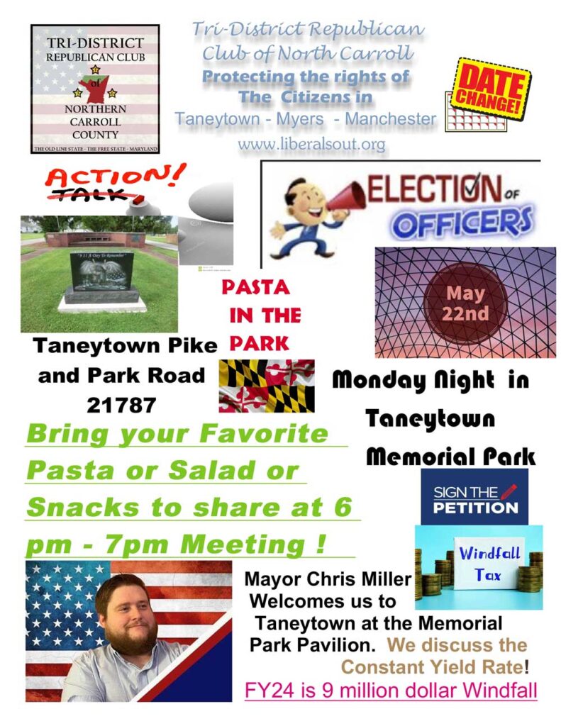 May 24th TDRC's Event in the Taneytown Park